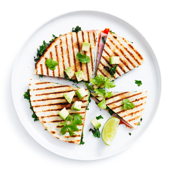 Quick and simple this will become your new mid-week favourite – try our kale, ham, cheese and tomato salsa quesadillas.