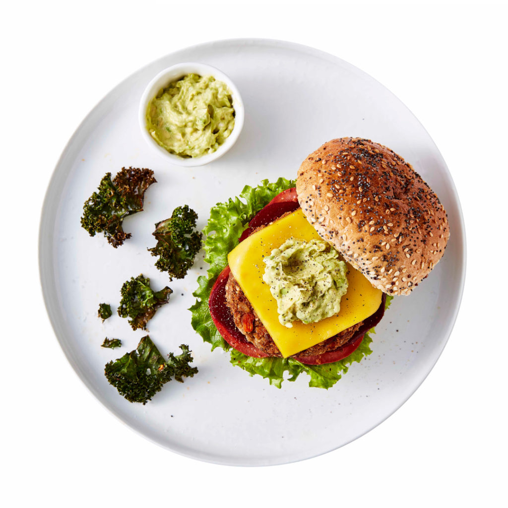 Super tasty, quick and easy these veggie burgers are just simply delicious. For a little extra crunch try adding kale chips.